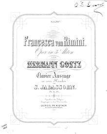 Partition complète, Francesca da Rimini, Goetz, Hermann