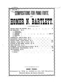 Partition complète, 2 Mazurkas, Bartlett, Homer Newton
