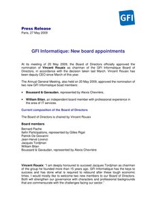 Gfi informatique  new board appointments