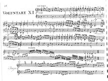 Partition complète, 12 orgue Bénévoles, XII Voluntaries for the Organ or Harpsichord compos d by the late Ingenious Joannis Travers par John Travers