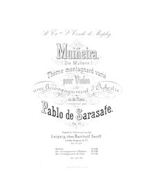 Partition de piano, Muiñiera, Op.32, G, Sarasate, Pablo de