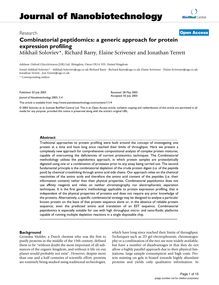Combinatorial peptidomics: a generic approach for protein expression profiling