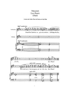 Partition complète (A Major: soprano, ténor et piano), Les fleurs: duo