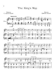 Partition complète, pour King s Way, Elgar, Edward