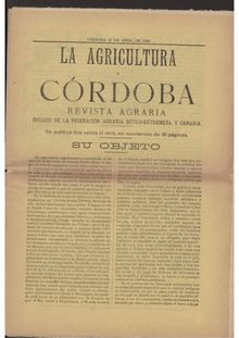 La Agricultura y Córdoba, n. 07 (1903)