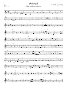 Partition ténor viole de gambe 1, aigu clef, Madrigali a 5 voci, Libro 4 par Marsilio Casentini