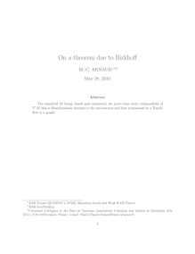 On a theorem due to Birkhoff