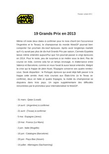 19 Grands Prix en 2013