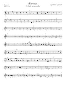 Partition viole de gambe aigue 1, Madrigali a 5 voci, Libro 2, Agazzari, Agostino par Agostino Agazzari