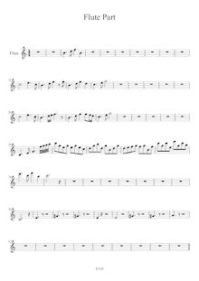 Partition flûte, Short Piece pour orchestre, C major, RSB