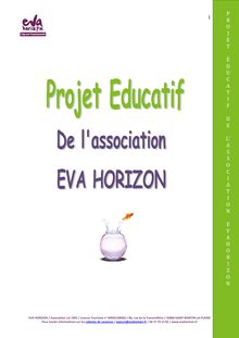 Projet Educatif séjours vacances EVA Horizon