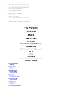 The World s Greatest Books — Volume 06 — Fiction