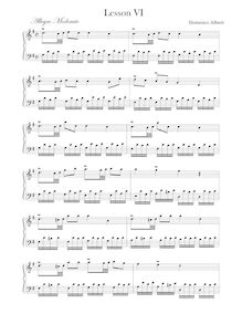 Partition , Allegro Moderato, 8 sonates pour Cembalo, 8 Sonate per Cembalo