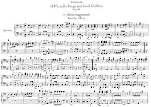 Partition complète, 12 Klavierstücke für kleine und große Kinder, Op.85 par Robert Schumann