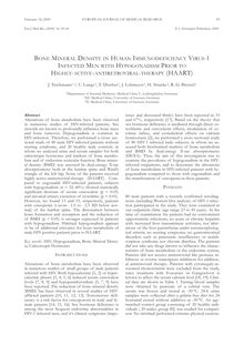 Bone mineral density in human immunodeficiency virus-1 infected men with hypogonadism prior to highly-active-antiretroviral-therapy (HAART)