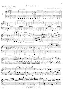 Partition complète, Piano Sonata Op., No.1, C Major, Clementi, Muzio par Muzio Clementi