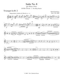 Partition trompette 2 (B♭),  No.8  At pour Circus , Rondeau, Michel