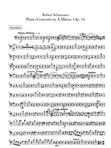Partition Basses, Concert für das Pianoforte mit Begleitung des Orchesters, Op. 54