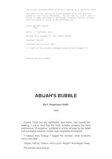 Abijah s Bubble