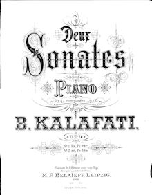 Partition Sonata No.2 en D minor, 2 Piano sonates, Op.4, Deux Sonates pour Piano