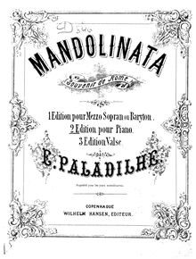 Partition complète (G major), Mandolinata, Souvenir de Rome