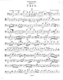 Partition violoncelle, Piano Trio, Op.30, A minor, Bernard, Émile