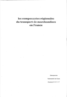 Composantes régionales du transport de marchandises en France. : 7988_1