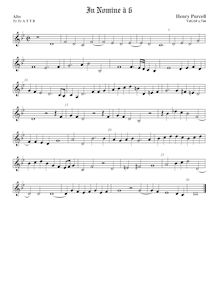 Partition ténor viole de gambe 1, aigu clef, Fantazias et en Nomines par Henry Purcell