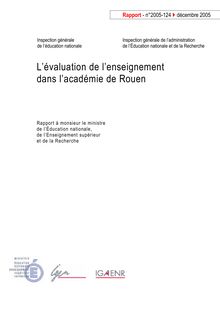 L évaluation de l enseignement dans l académie de Rouen