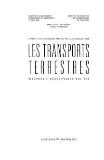 Les transports terrestres. Recherche et développement 1990-1994. : 8305_1