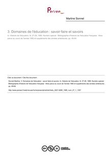 Domaines de l éducation : savoir·faire et savoirs  ; n°1 ; vol.27, pg 49-64