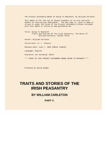 Going to Maynooth - Traits and Stories of the Irish Peasantry, The Works of William Carleton, Volume Three