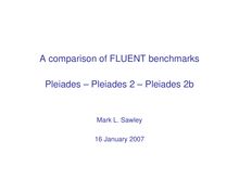 Fluent benchmark history on Pleiades cluster