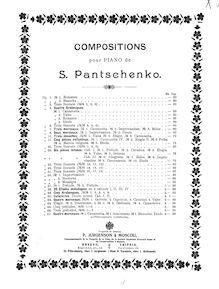 Partition complète of all pièces, 3 préludes, Panchenko, Semyon