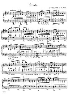 Partition , Étude, 3 pièces, Op.2, 3 Morceaux, Scriabin, Aleksandr