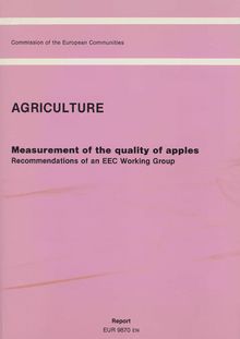 Measurement of the quality of apples