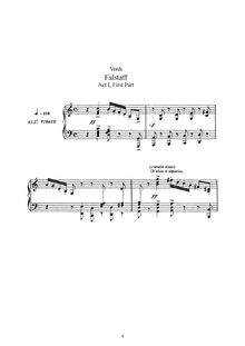 Partition complète, Falstaff, Commedia lirica in tre atti, Verdi, Giuseppe