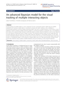 An advanced Bayesian model for the visual tracking of multiple interacting objects