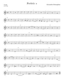 Partition viole de gambe aigue, Frottola, Demophon, Alessandro par Alessandro Demophon