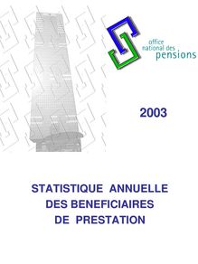 STATISTIQUE ANNUELLE DES BENEFICIAIRES DE PRESTATION