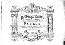 Partition complète Paulus - Felix Mendelssohn