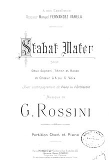 Partition complète, Stabat Mater, Rossini, Gioacchino par Gioacchino Rossini