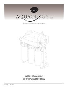 Notice Purificateur d eau Aerus  Aquaology 201
