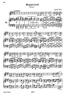 Partition Volume 3 - No.2-3 (filter), 4 chansons, Brahms, Johannes