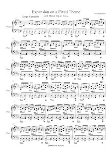 Partition complète, Expansion on a Fixed Theme No.2 en B Minor Op.21 No.2
