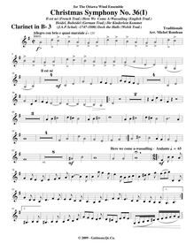 Partition clarinette 3, Symphony No.36  Christmas Symphony , F major par Michel Rondeau