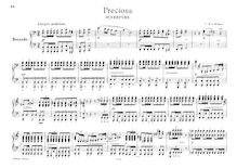 Partition complète, Preciosa, Op.78, Weber, Carl Maria von par Carl Maria von Weber