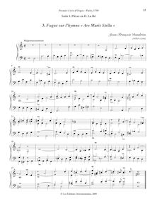 Partition , Fugue sur l’hymne «Ave Maris Stella», Premier livre de Pièces d Orgue