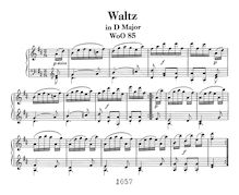 Partition complète, Waltz, WoO 85, Beethoven, Ludwig van