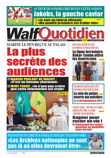 Walf Quotidien N° 9247 - Du 20 au 21 janvier 2023